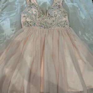 Elegant Pink Embellished ladies Dress
